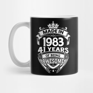 Made In 1983 41 Years Of Being Awesome 41st Birthday Mug